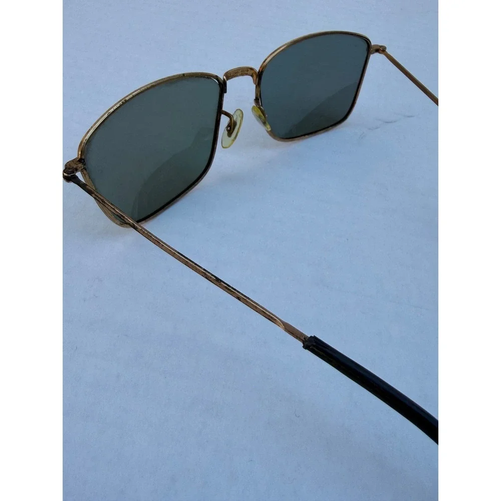 Vintage Cool-Ray Polaroid 98A Sunglasses Gold Tone Metal Frame Green Polarized